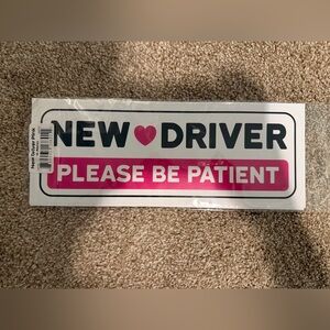 “New Driver Please Be Patient” Car Decal